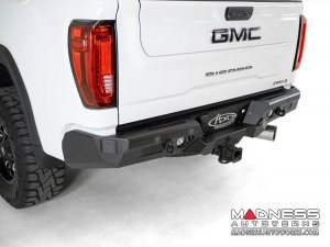 GMC Sierra 2500 Bomber Rear Bumper w/ Blind Spot and Backup Sensor Cutouts